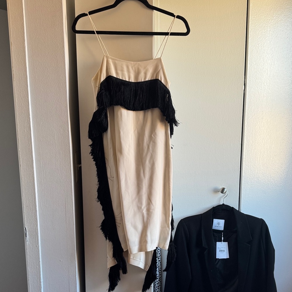 10 Crosby Derek Lam Beige Fringe Dress